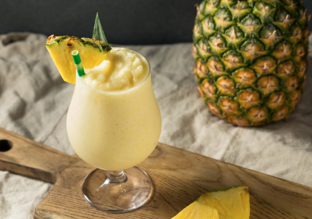 This Pina Colada smoothie is as delicious as can be. It's a simple 2-ingredient smoothie that is creamy, sweet, and flavorful.
