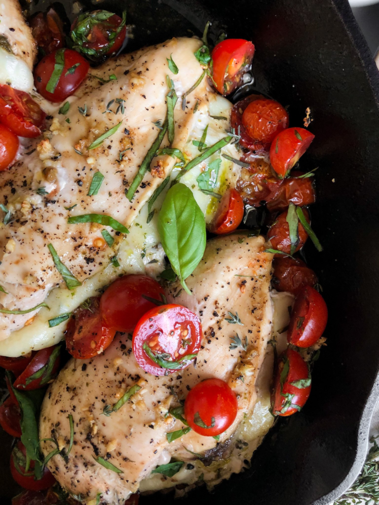 Pesto Mozzarella Stuffed Chicken