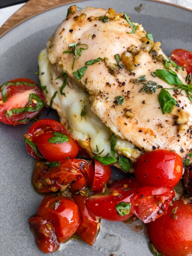 Pesto Mozzarella Stuffed Chicken