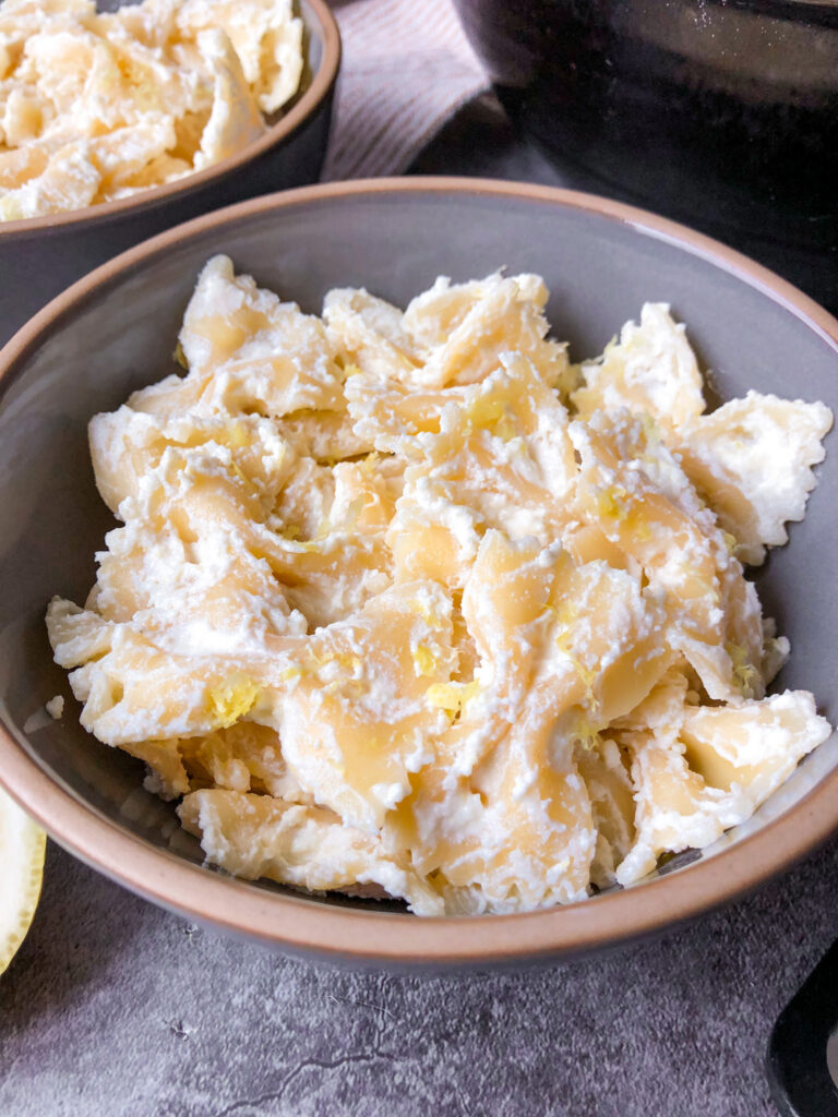 Photo of whipped feta lemon pasta.