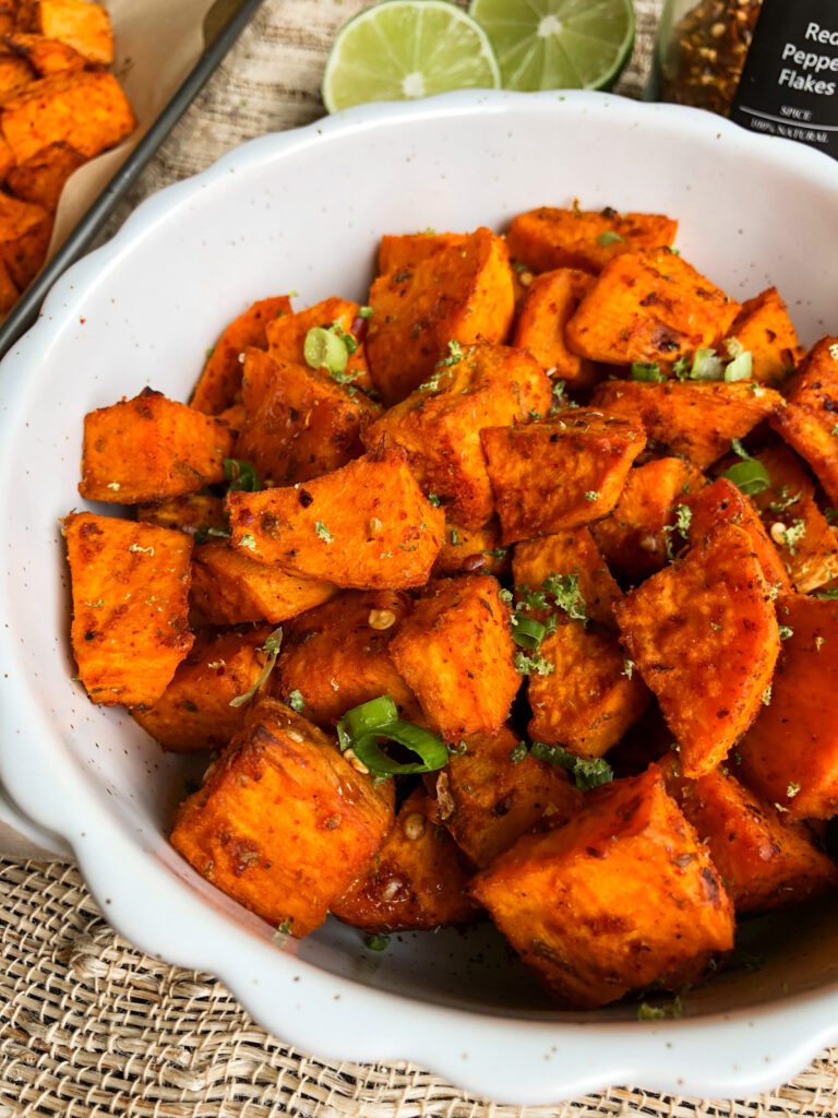 Chili Lime Roasted Sweet Potatoes