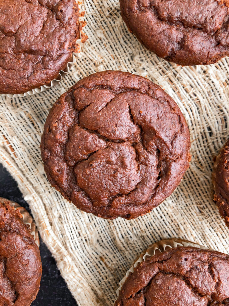 These Chocolate Almond Butter Muffins