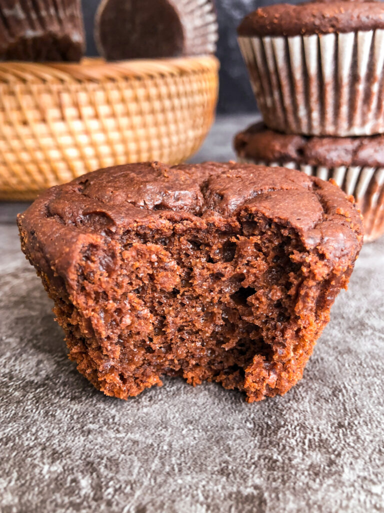 These Chocolate Almond Butter Muffins