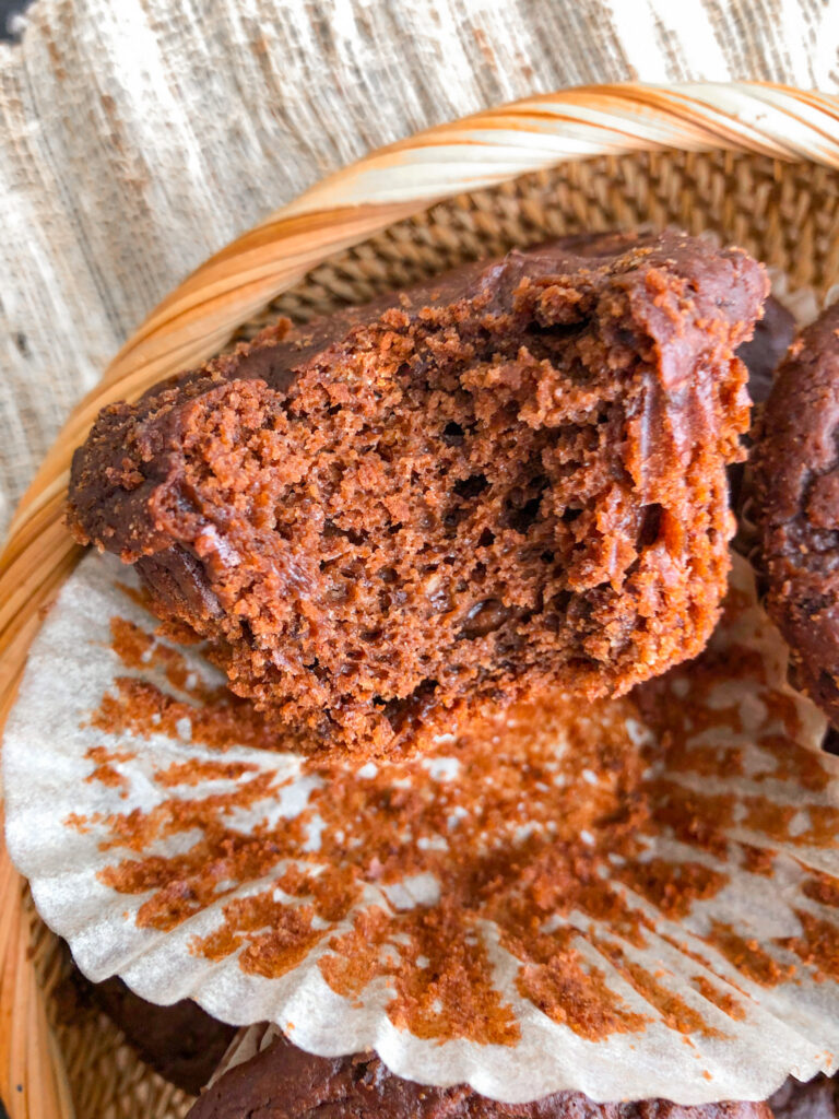 These Chocolate Almond Butter Muffins