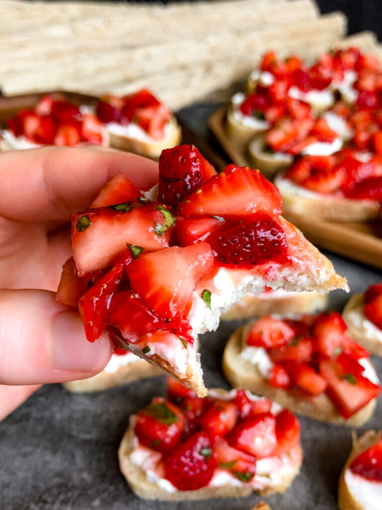 Strawberry Basil Bruschetta