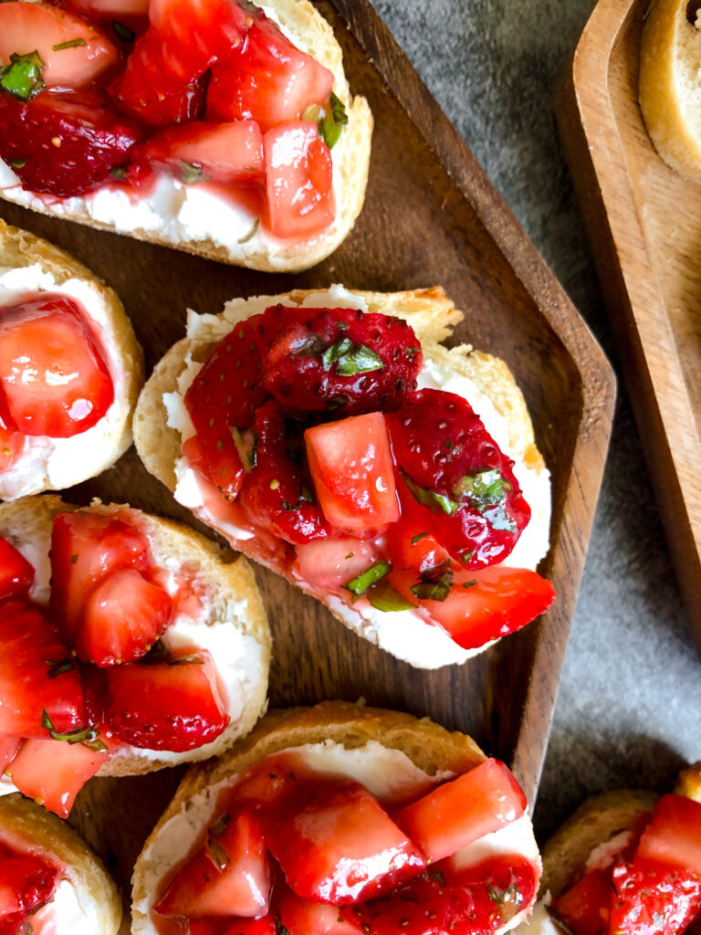 Strawberry Basil Bruschetta