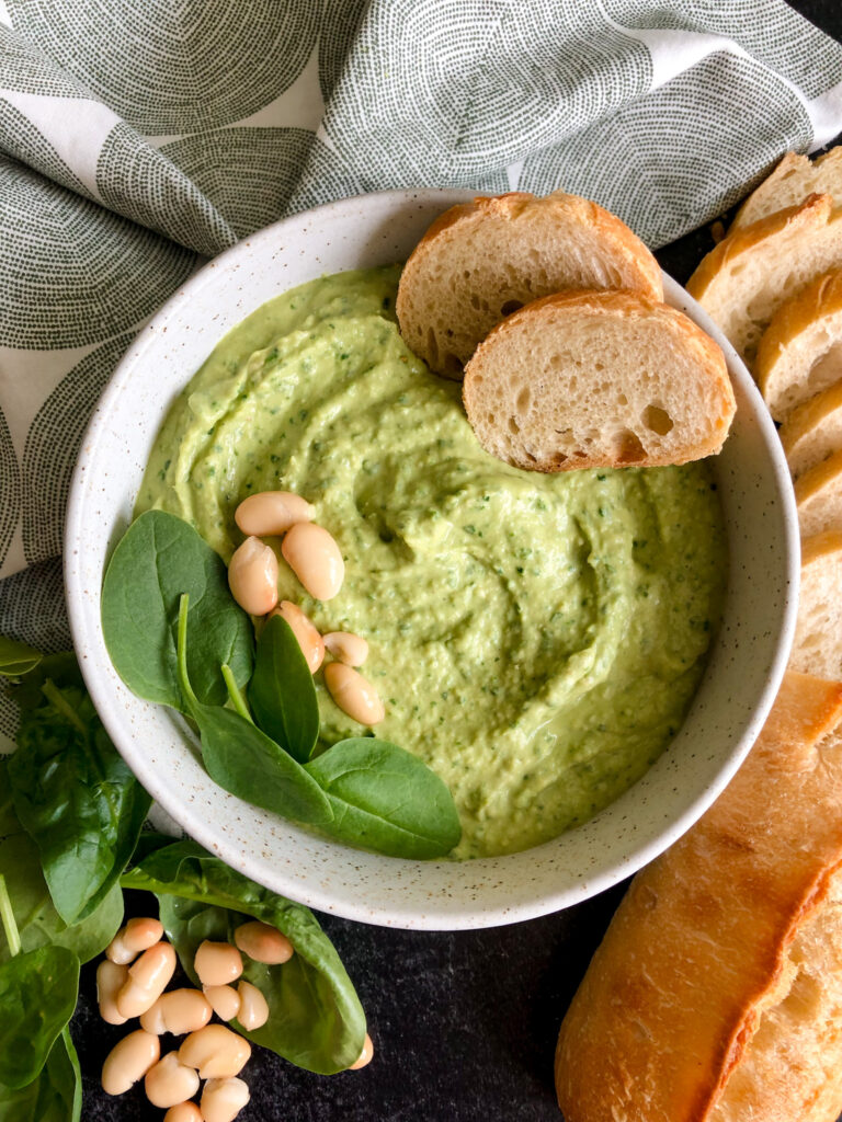 Spinach and White Bean Hummus