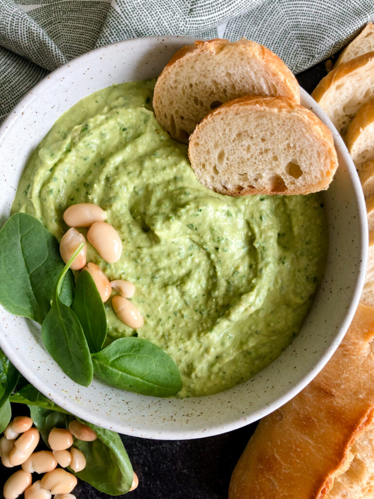 Spinach and White Bean Hummus