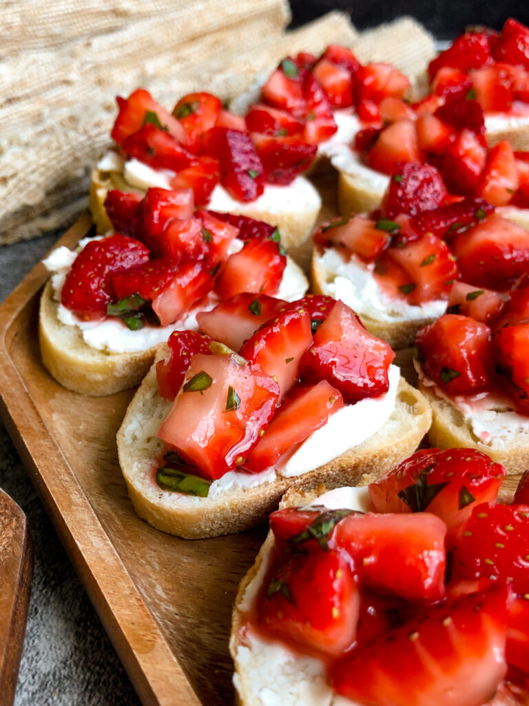 Strawberry Basil Bruschetta