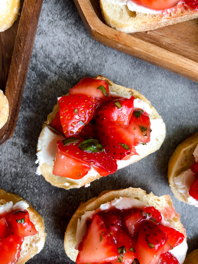 Strawberry Basil Bruschetta