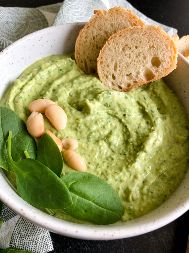 Spinach and White Bean Hummus