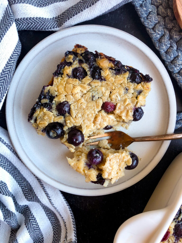Blueberry Honey Baked Oatmeal