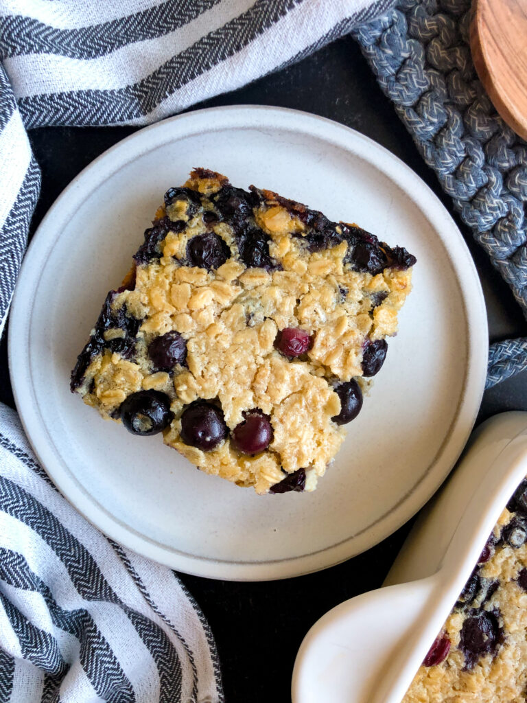Blueberry Honey Baked Oatmeal