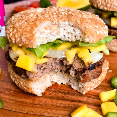 Mango Jalapeno BBQ Burgers