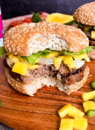 Mango Jalapeno BBQ Burgers