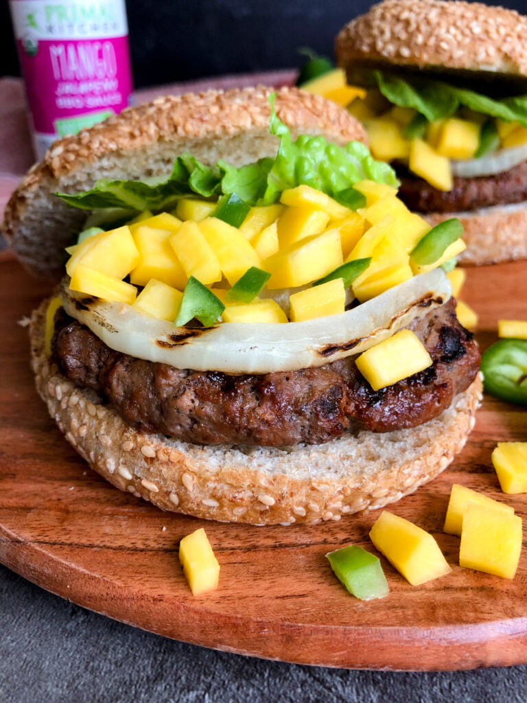 Mango Jalapeno BBQ Burgers
