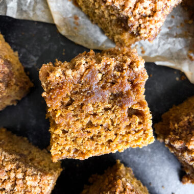 Pumpkin Crumb Cake (no refined sugar)