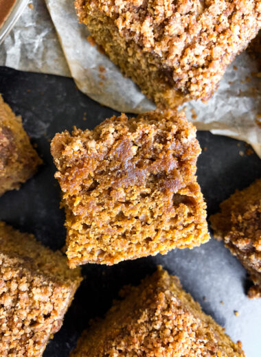 Pumpkin Crumb Cake (no refined sugar)