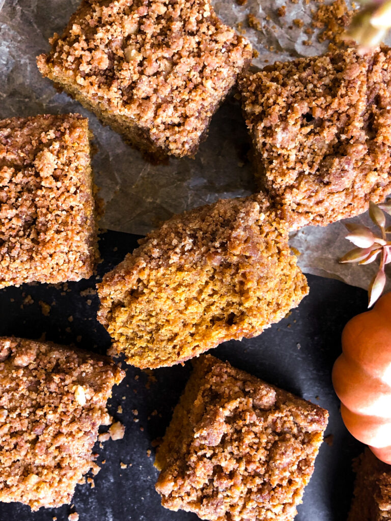Pumpkin Crumb Cake (no refined sugar)