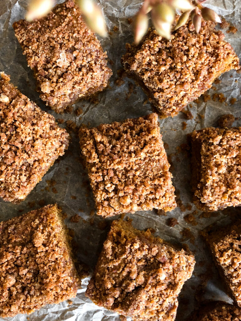 Pumpkin Crumb Cake (no refined sugar)