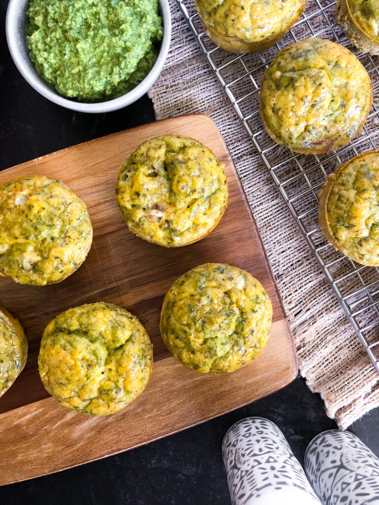 Turkey Bacon Pesto Egg Bites