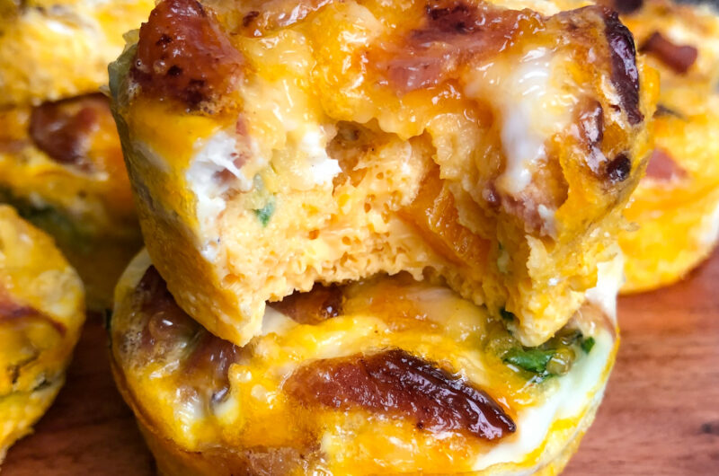 Sharp Cheddar Bacon Egg Bites