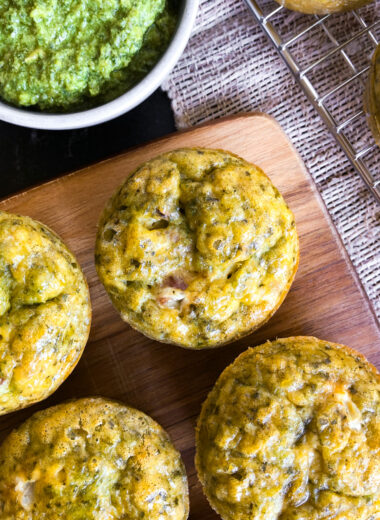 Turkey Bacon Pesto Egg Bites