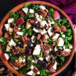 Harvest Kale Salad with Pear, Feta, and Candied Pecans