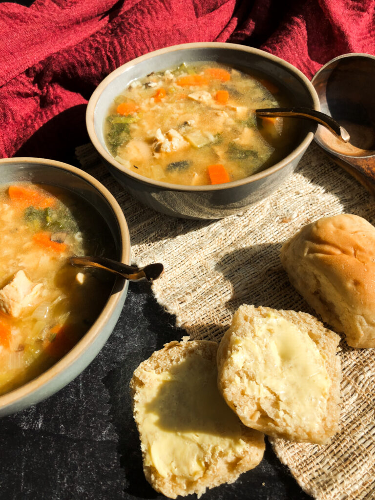 Veggie-Packed Chicken and Rice Soup