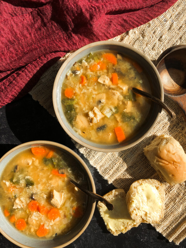 Veggie-Packed Chicken and Rice Soup