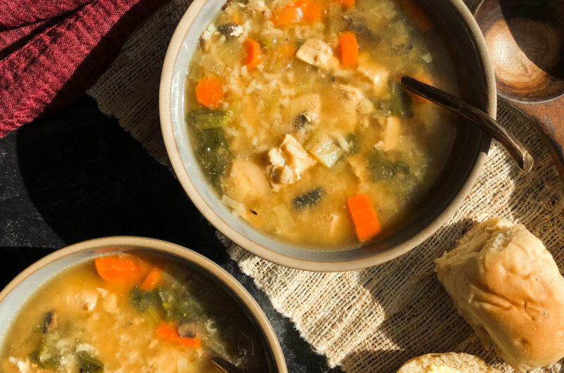 Veggie-Packed Chicken and Rice Soup