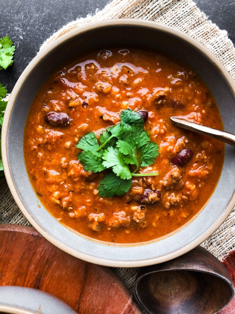 Red Lentil & Beef Chili