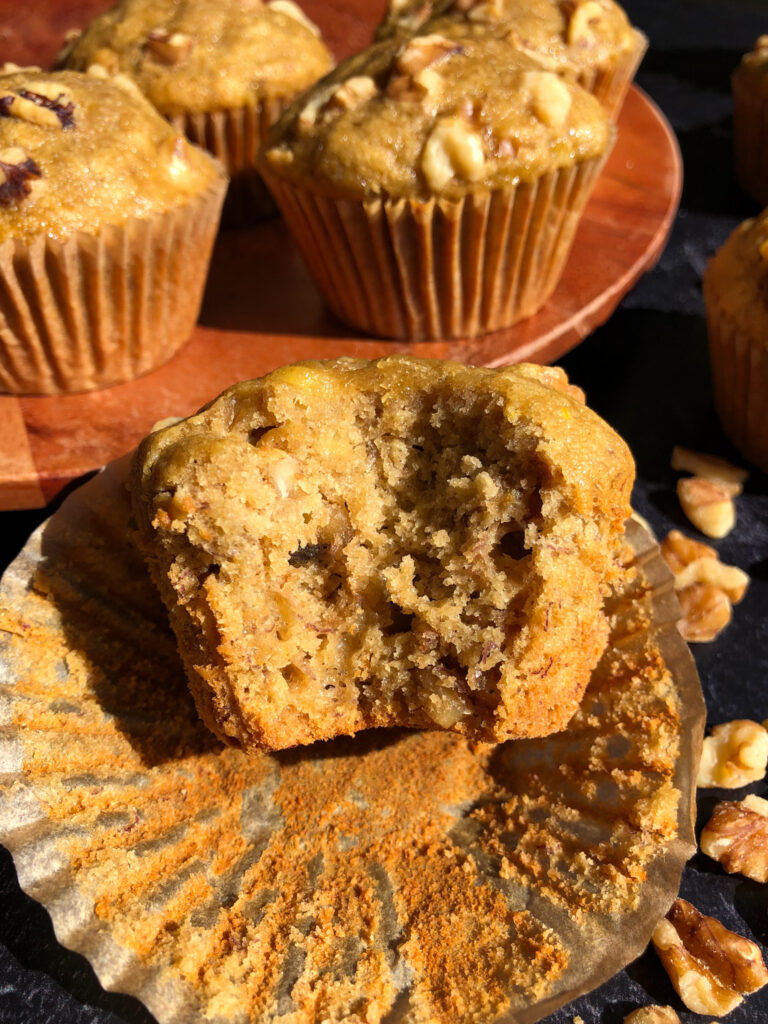 Honey Walnut Banana Muffins (gluten-free)