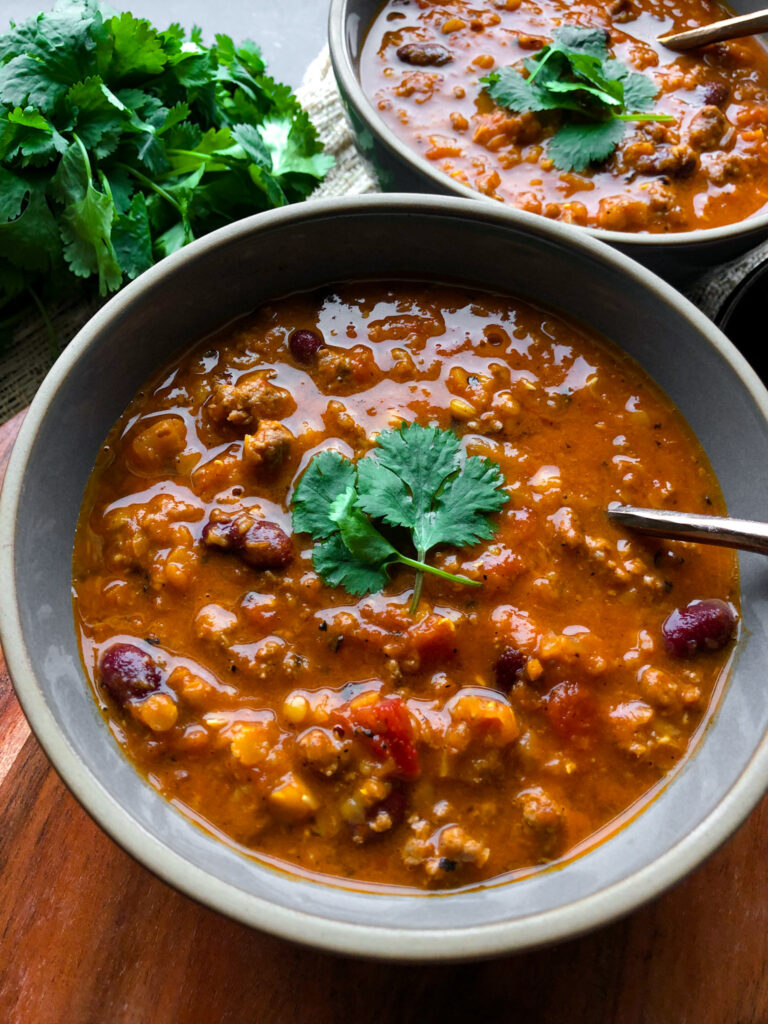 Red Lentil & Beef Chili