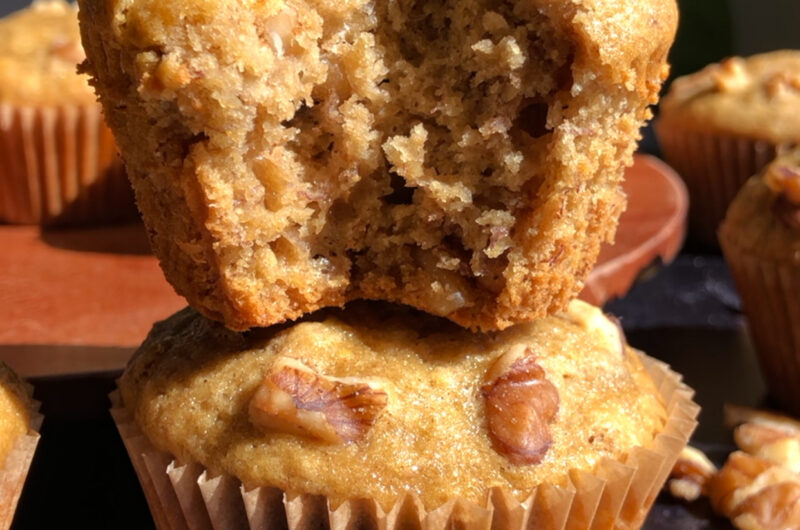 Honey Walnut Banana Muffins