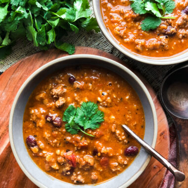 Red Lentil & Beef Chili