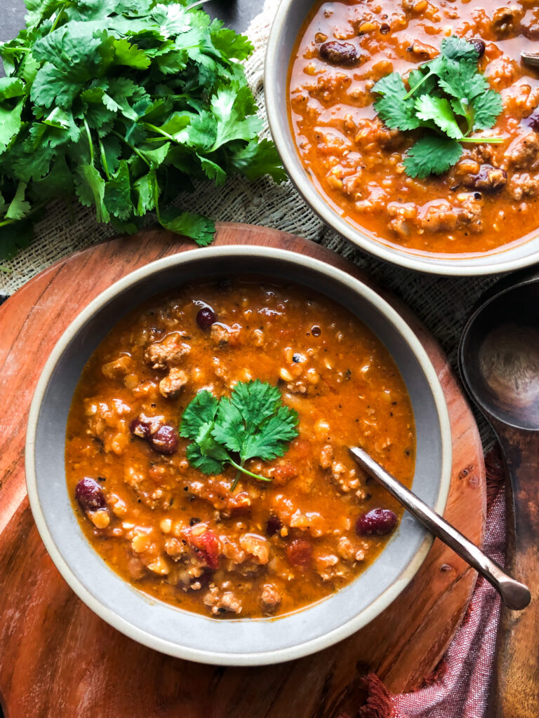 Red Lentil & Beef Chili