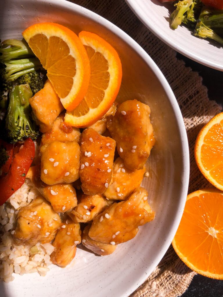 Healthy Orange Chicken (with honey)