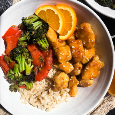 Healthy Orange Chicken (with honey)