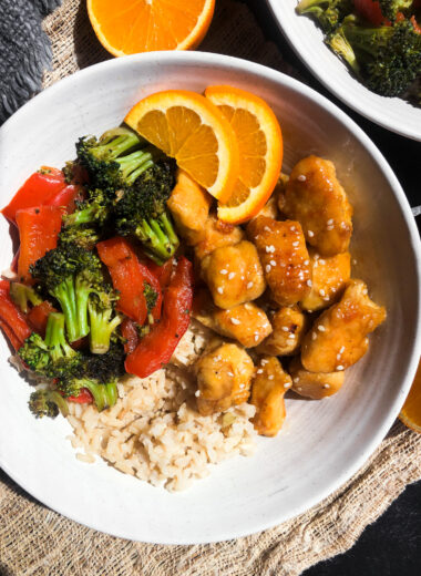 Healthy Orange Chicken (with honey)