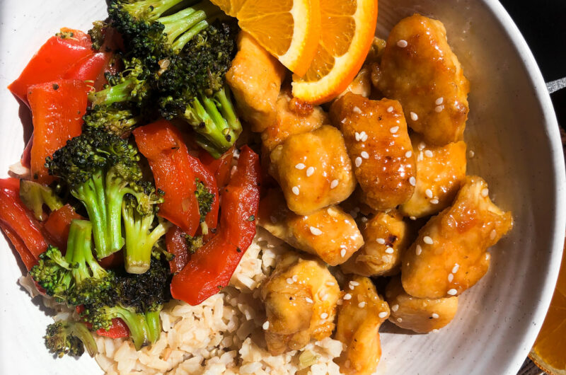 Healthy Orange Chicken (with honey)
