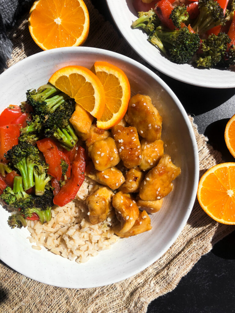Healthy Orange Chicken (with honey)