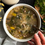 Beef & Rice Soup with Fresh Oregano