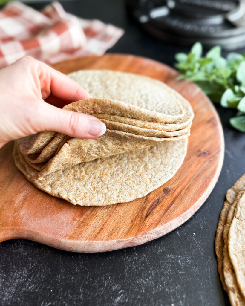 Homemade Heritage Wheat Flour Tortillas