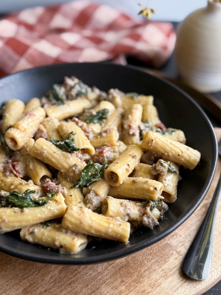 One-Pot Tuscan Pasta with Beef and Ricotta