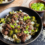 Korean Beef Bowls with Roasted Broccoli