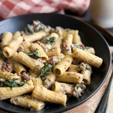 One-Pot Tuscan Pasta with Beef and Ricotta