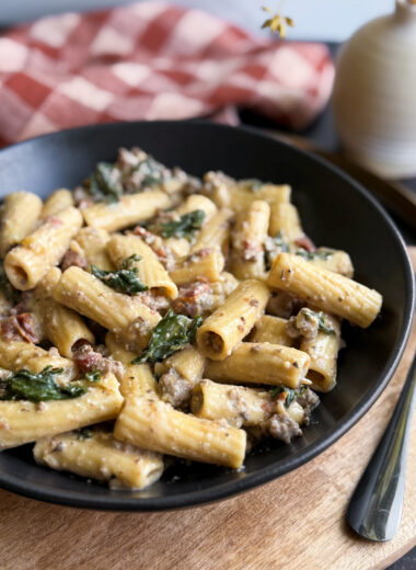 One-Pot Tuscan Pasta with Beef and Ricotta