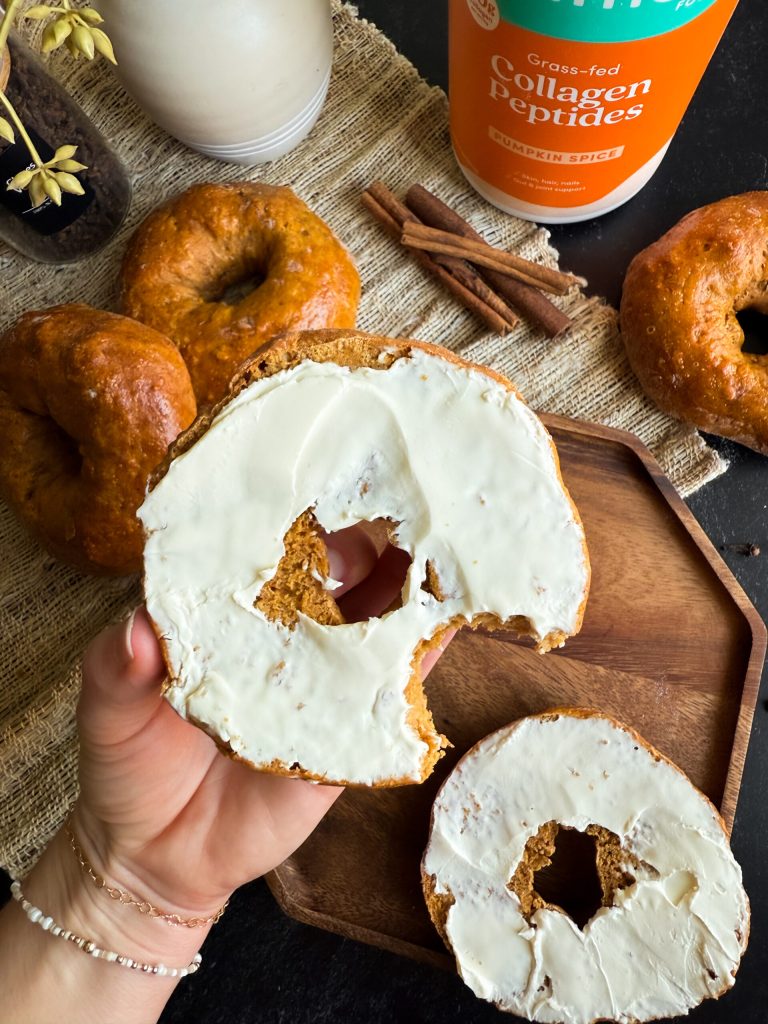 Pumpkin Spice Protein Bagels