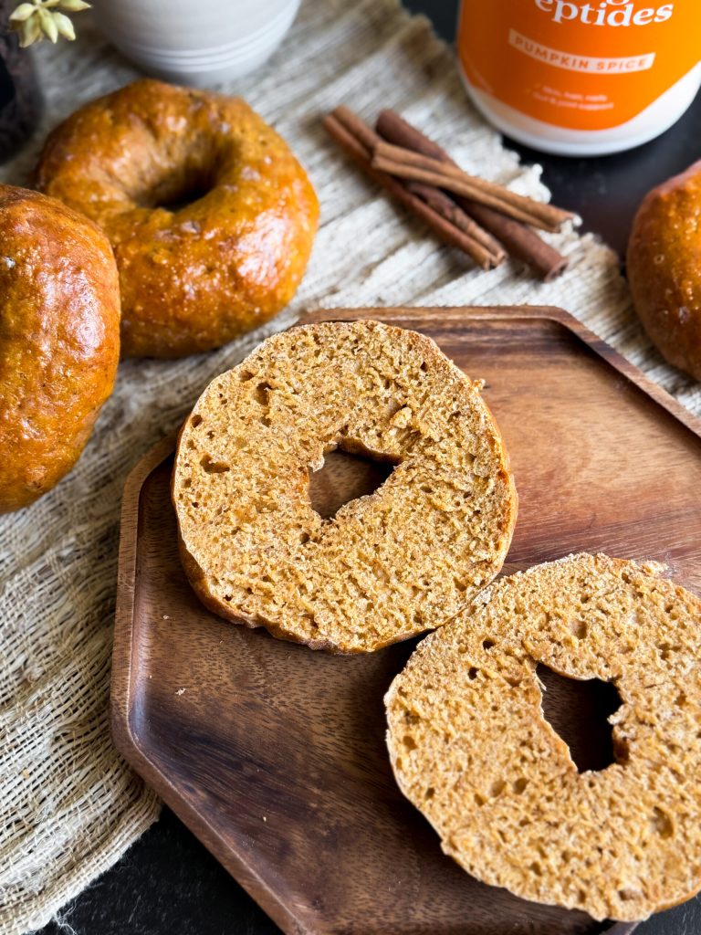 Pumpkin Spice Protein Bagels